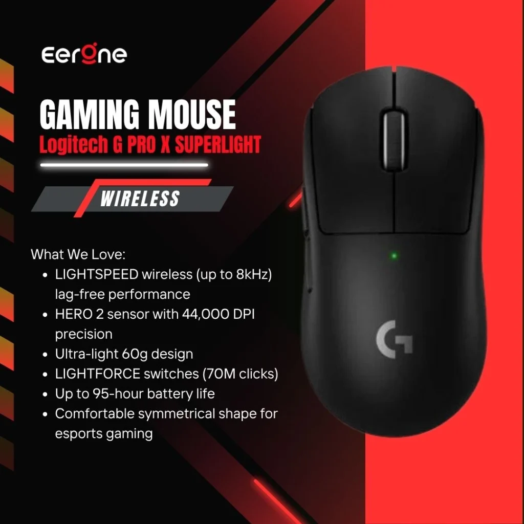 Logitech G PRO X Superlight 2 Lightspeed Wireless Gaming Mouse