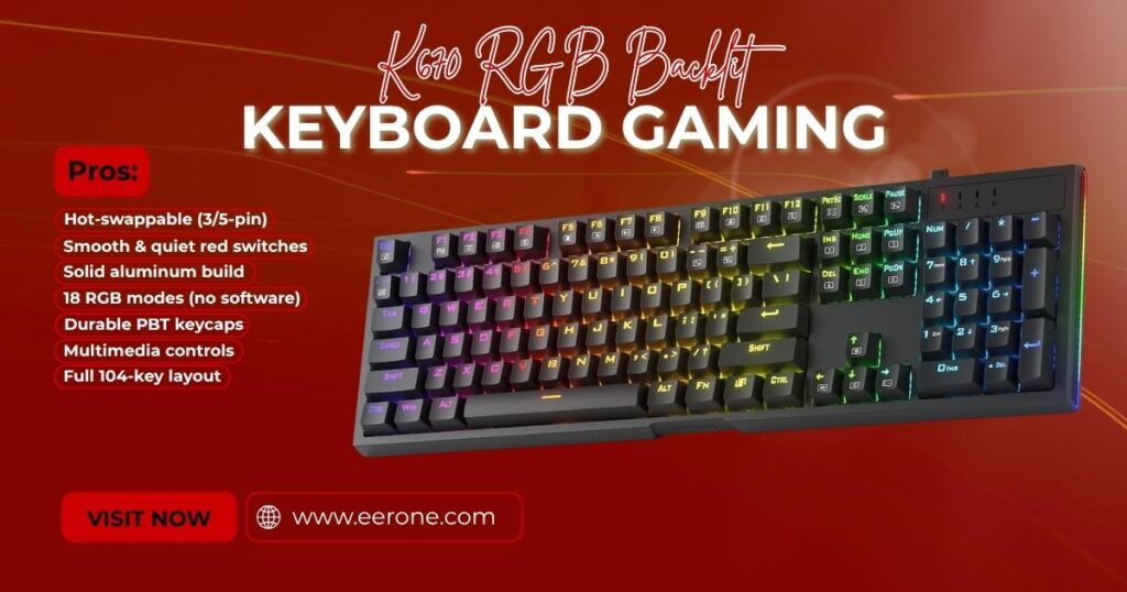 K670 RGB Backlit Gaming Keyboard best-gaming-keyboards-beginners-under-100