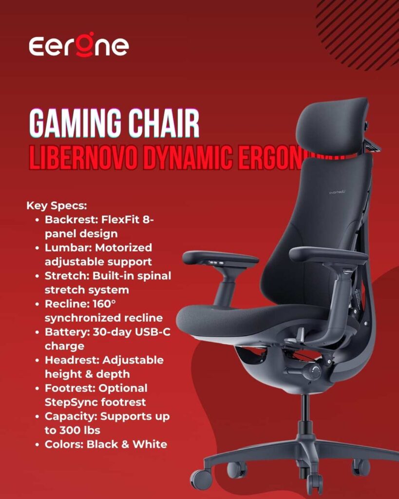 LiberNovo Dynamic Ergonomic Chair Best for Chronic Back Pain